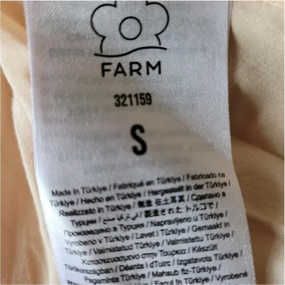 FARM Rio Fairies Sand Slip Midi Dress size S - Picture 6 of 9